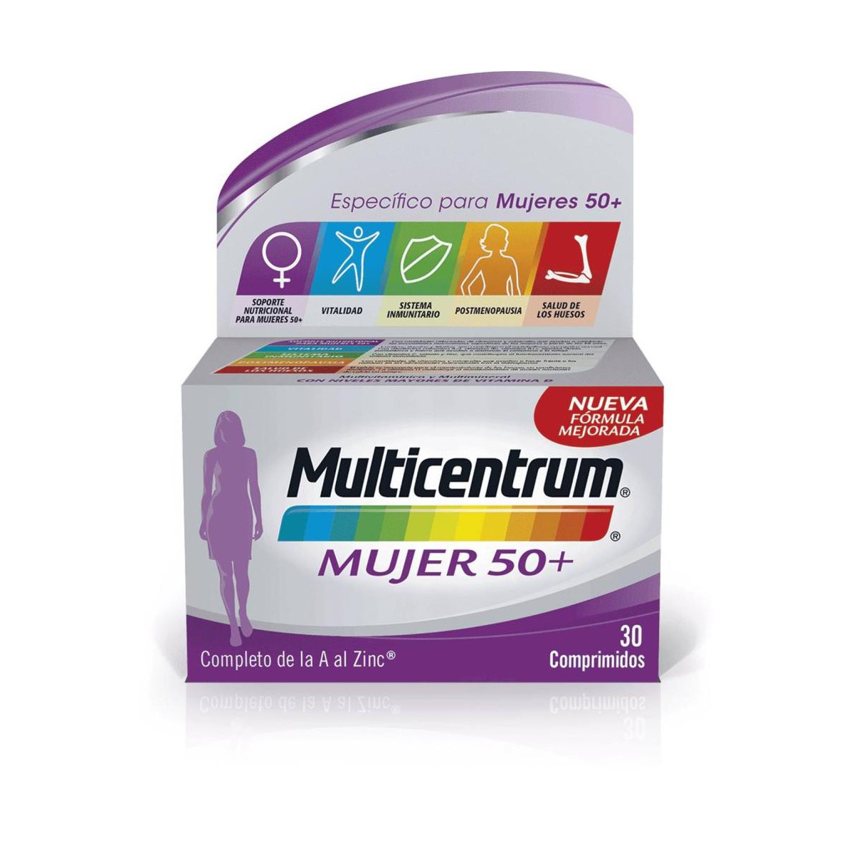 Multicentrum - 30 Comprimidos Mujer 50+