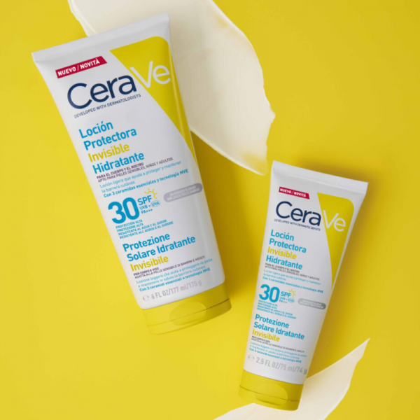 CeraVe Solar Loción Protectora Invisible Hidratante SPF 30+ 177 mL