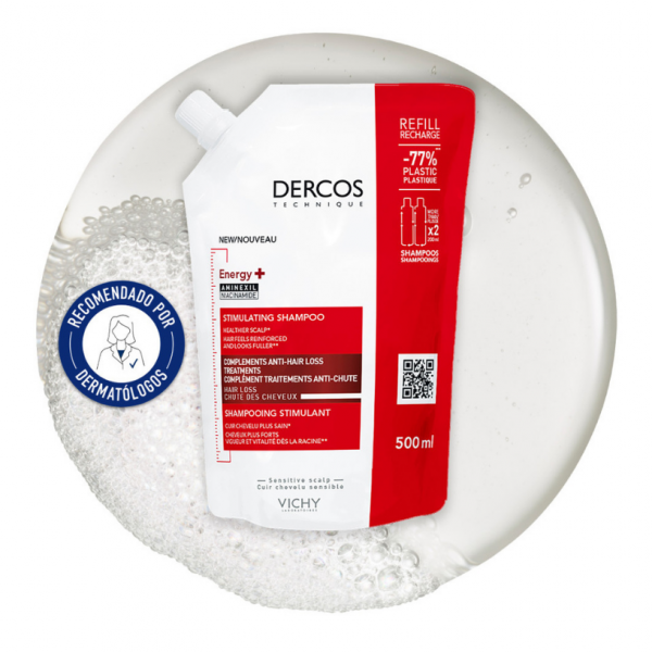 Dercos Champú Energy+ Anticaída Refill 400mL