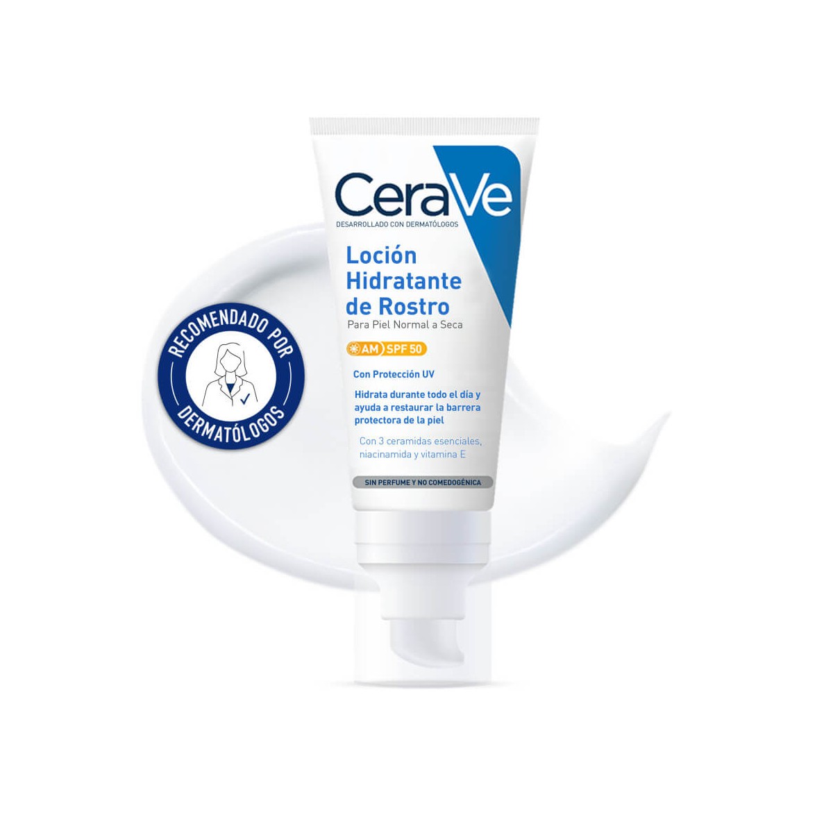 Cerave Loción Hidratante de Rostro SPF 50+ 52mL